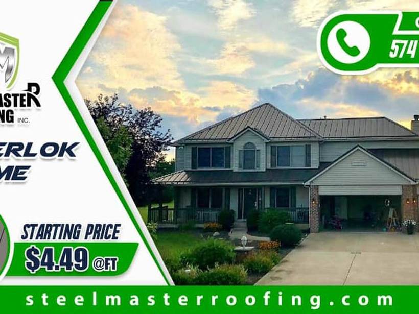 Steel Master Roofing install: Standing Seam
