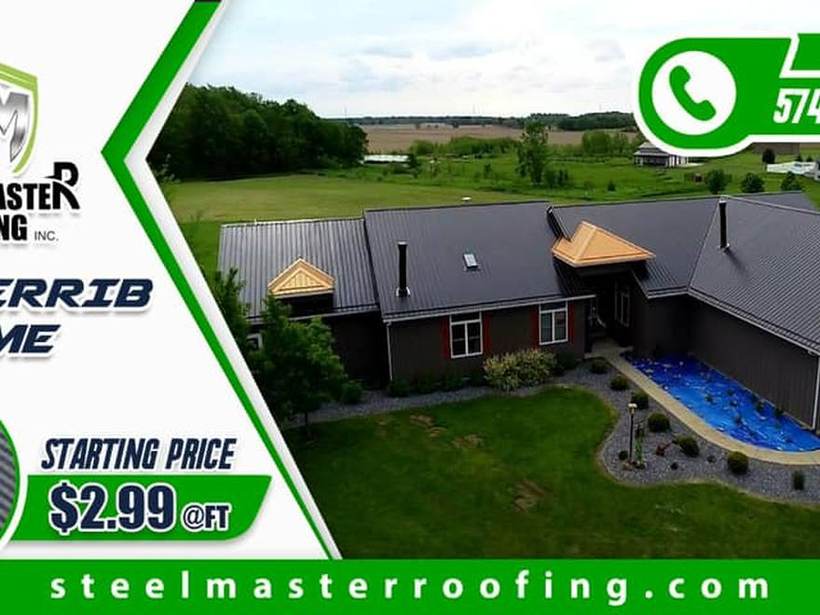 Steel Master Roofing install: Exposed Fastener