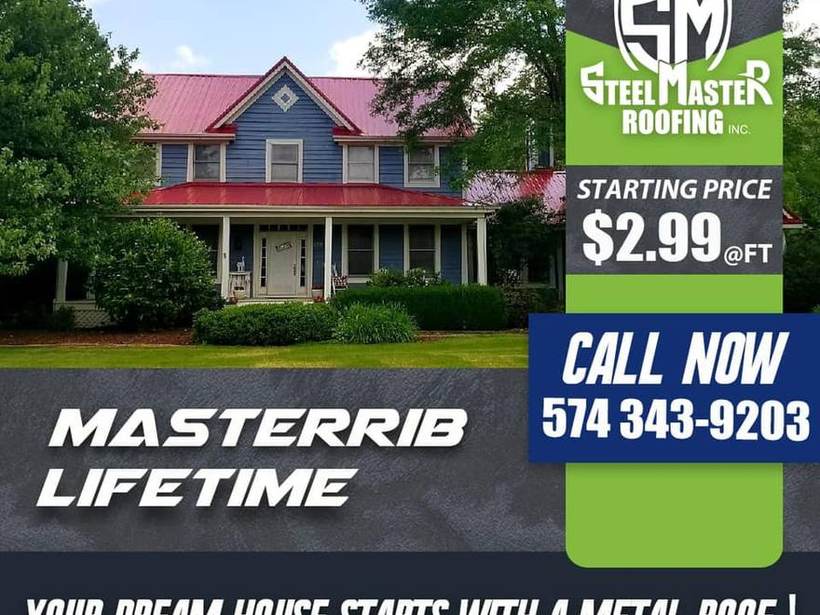 Steel Master Roofing install: Standing Seam