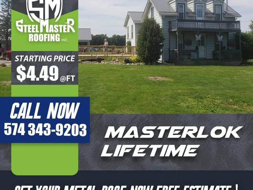 Steel Master Roofing install: Standing Seam