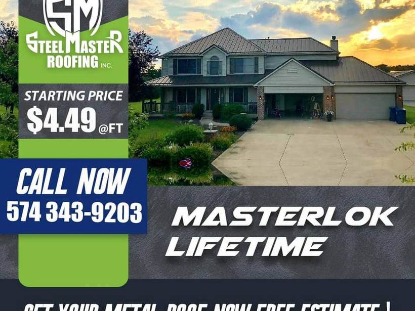 Steel Master Roofing install: Standing Seam