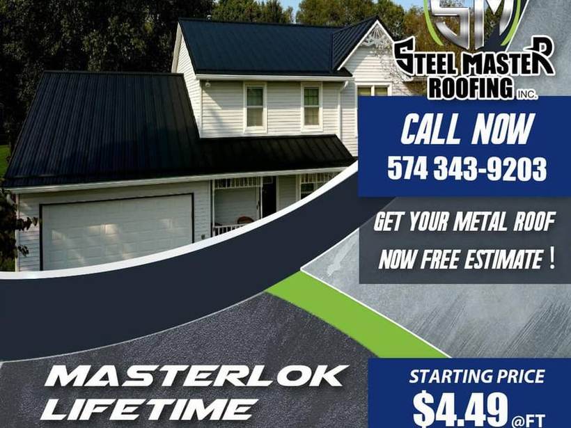 Steel Master Roofing install: Standing Seam