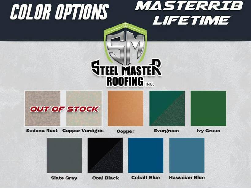Steel Master Roofing install: Exposed Fastener
