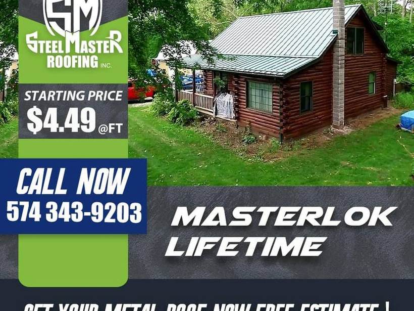 Steel Master Roofing install: Standing Seam