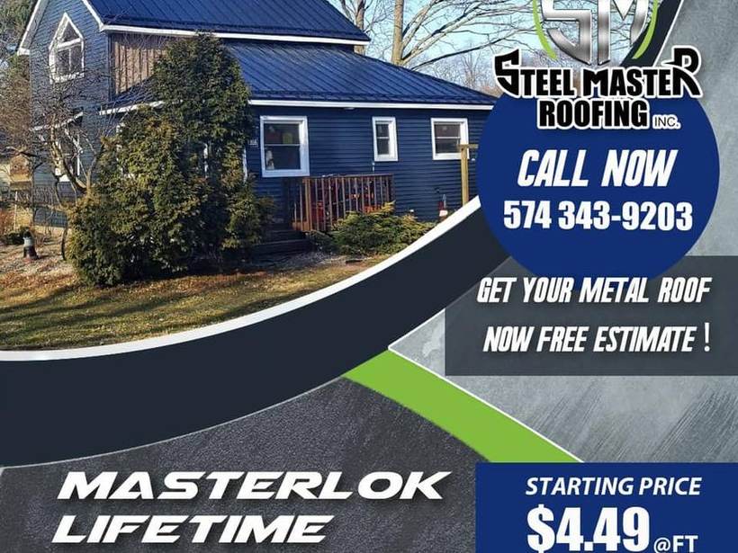 Steel Master Roofing install: Standing Seam