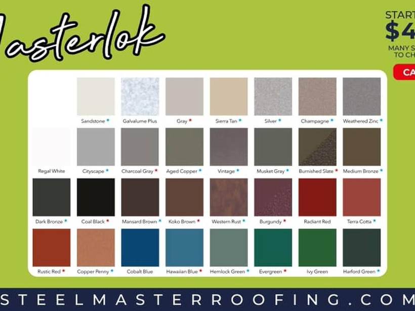 Steel Master Roofing install: Standing Seam