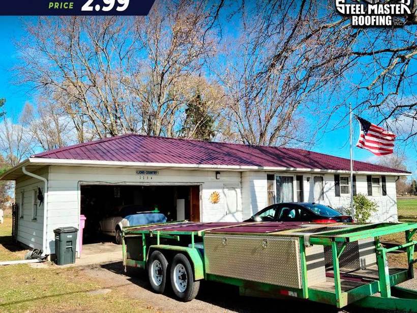 Steel Master Roofing install: Standing Seam