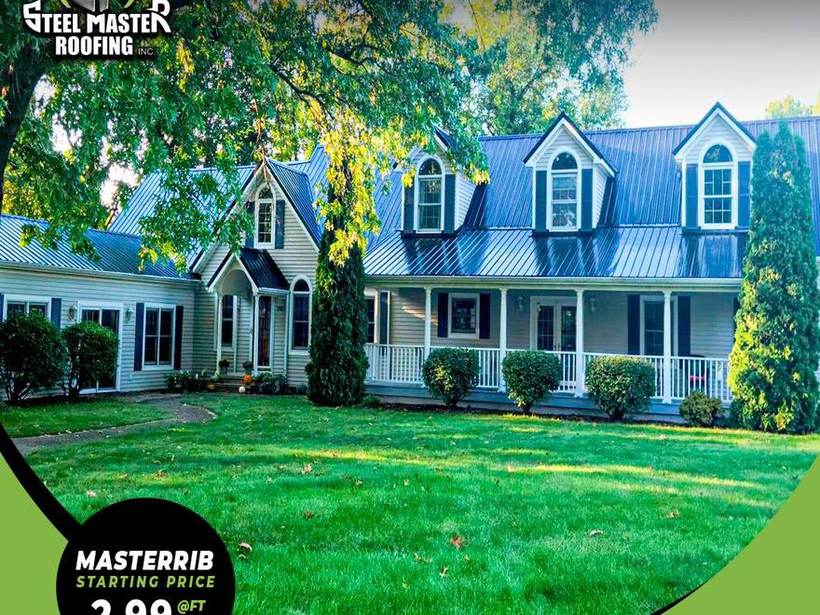Steel Master Roofing install: Exposed Fastener