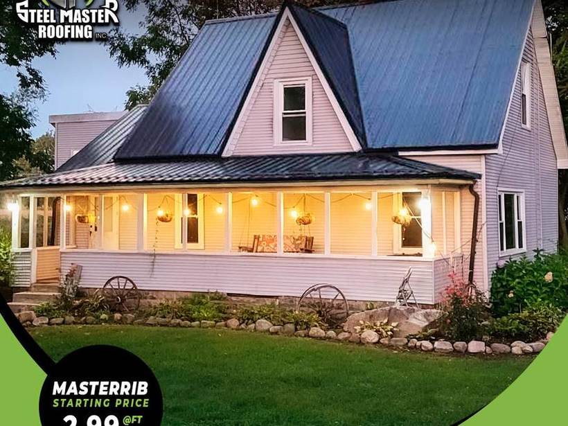 Steel Master Roofing install: Exposed Fastener