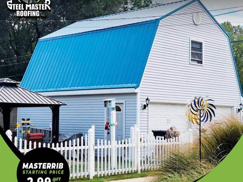 Steel Master Roofing install: Standing Seam