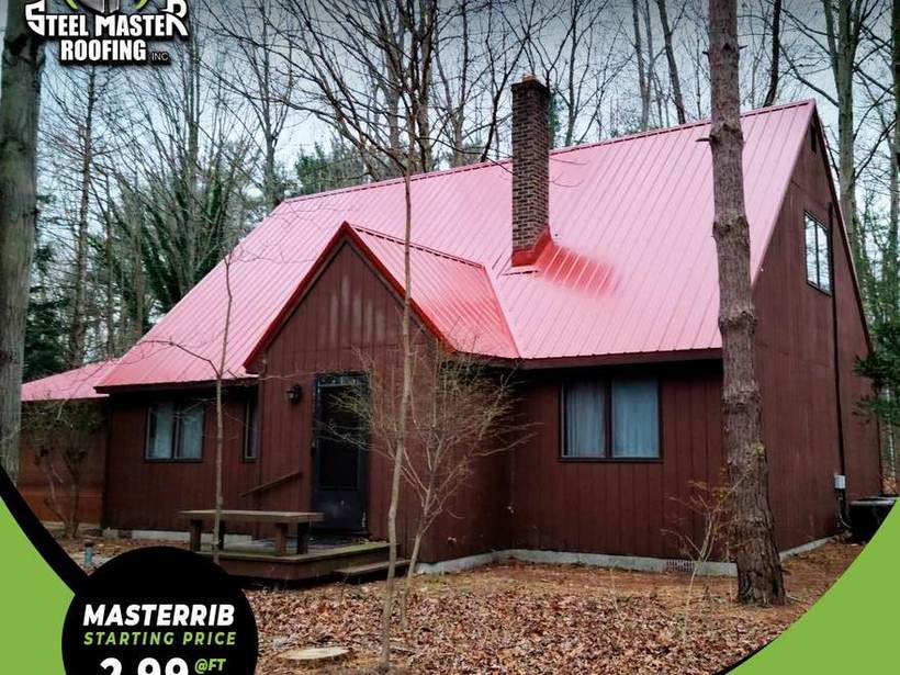 Steel Master Roofing install: Exposed Fastener