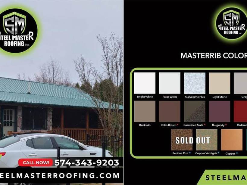 Steel Master Roofing install: Exposed Fastener