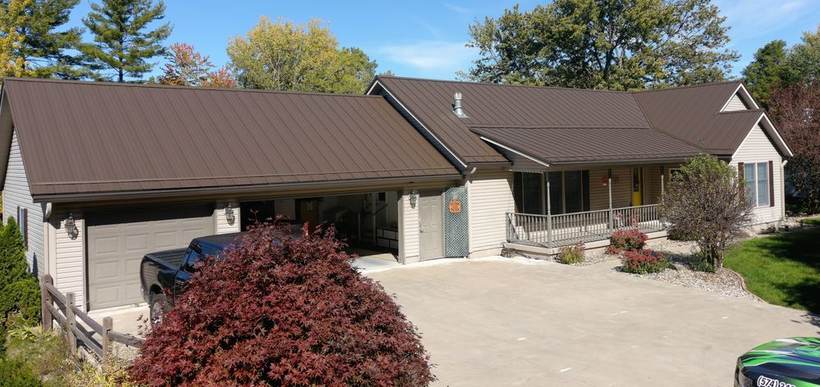 Burnished Slate standing seam metal roof finished by Steel Master Roofing