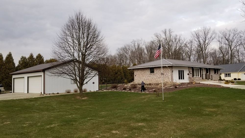 Steel Master Roofing install: warsaw - Shop Fab - burnished slate