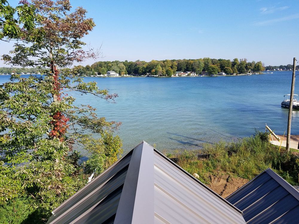 Steel Master Roofing install: cassopolis - Install Progress - medium bronze