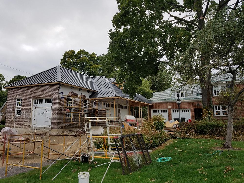 Steel Master Roofing install: cassopolis - Install Progress - medium bronze