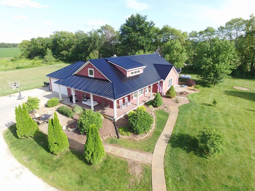 Steel Master Roofing install: New Paris - Standing Seam - Crinkle Black