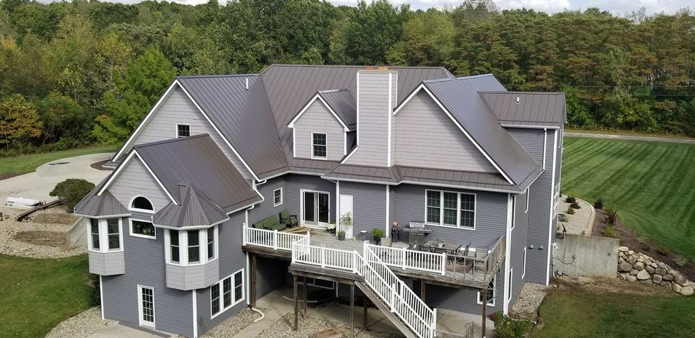 Steel Master Roofing install: niles - Install Progress - burnished slate