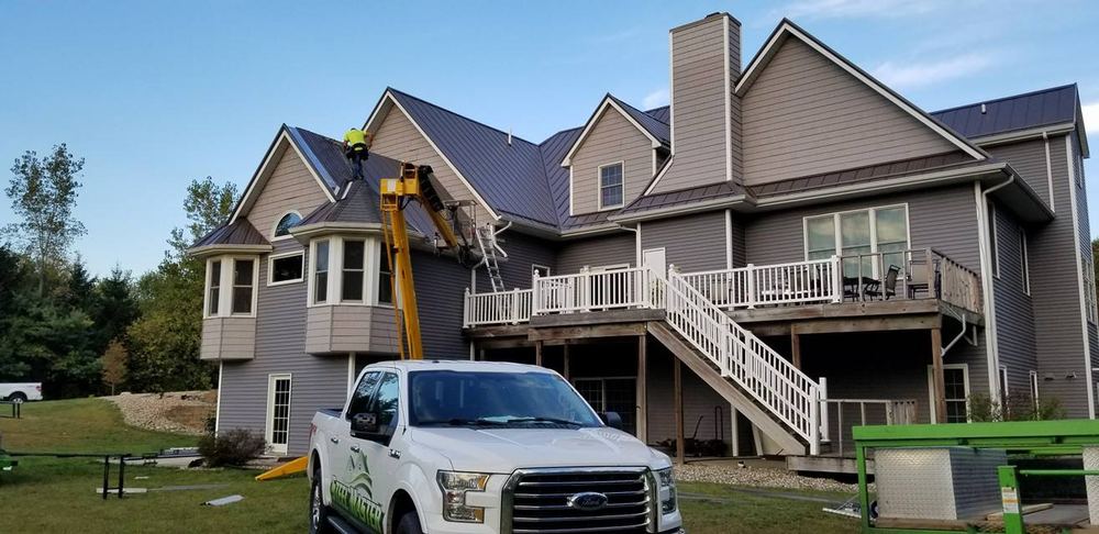 Steel Master Roofing install: niles - Install Progress - burnished slate