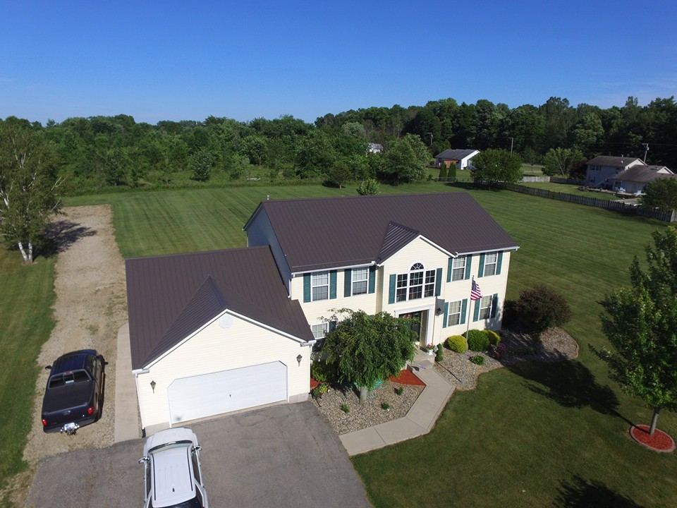 Steel Master Roofing install: Goshen - Standing Seam - Burnished Slate