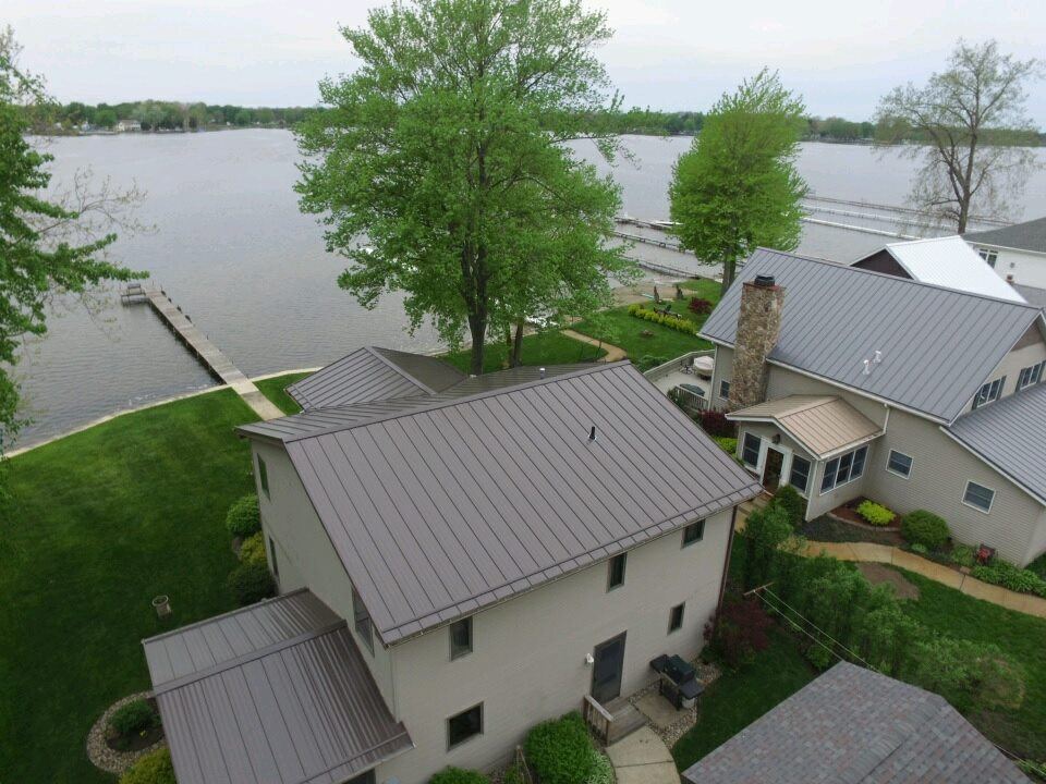 Steel Master Roofing install: bremen - Install Progress - burnished slate