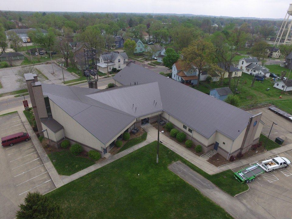 Steel Master Roofing install: elkhart - Commercial - burnished slate