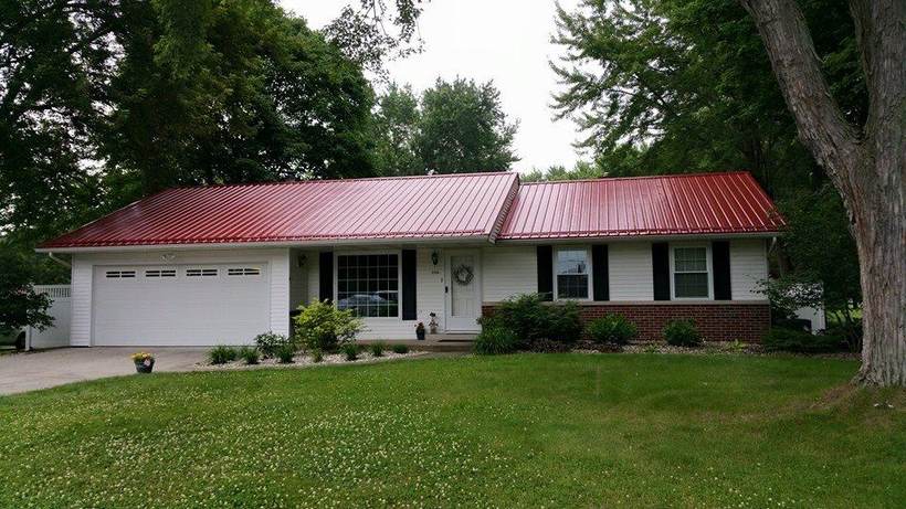 Regal Red metal roof finished by Steel Master Roofing
