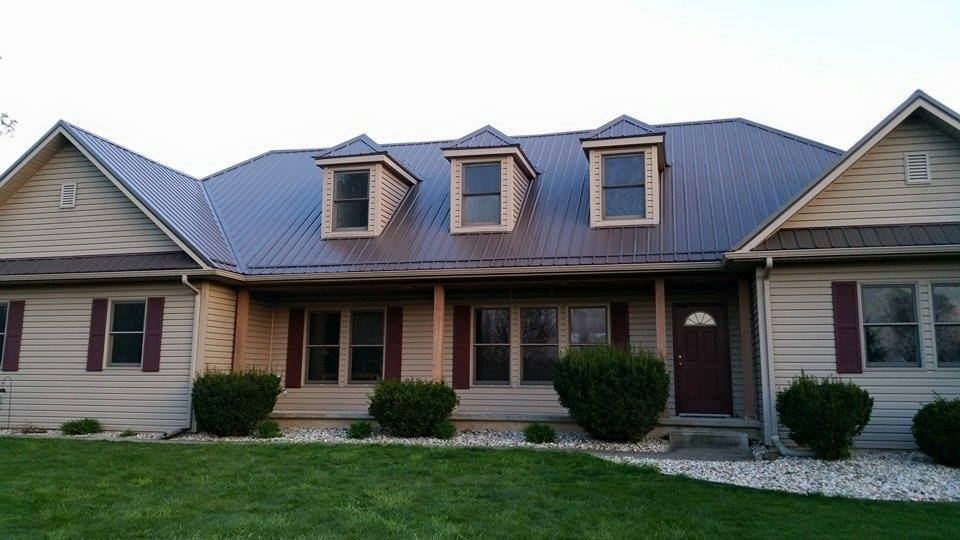 Steel Master Roofing install: huntington - Install Progress - burnished slate