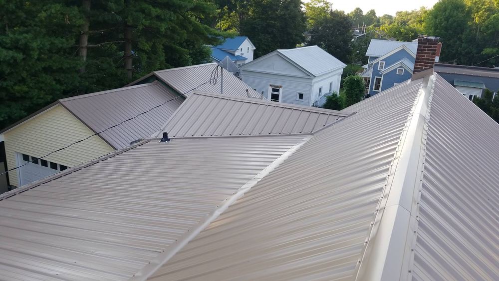 Steel Master Roofing install: niles - Exposed Fastener - burnished slate