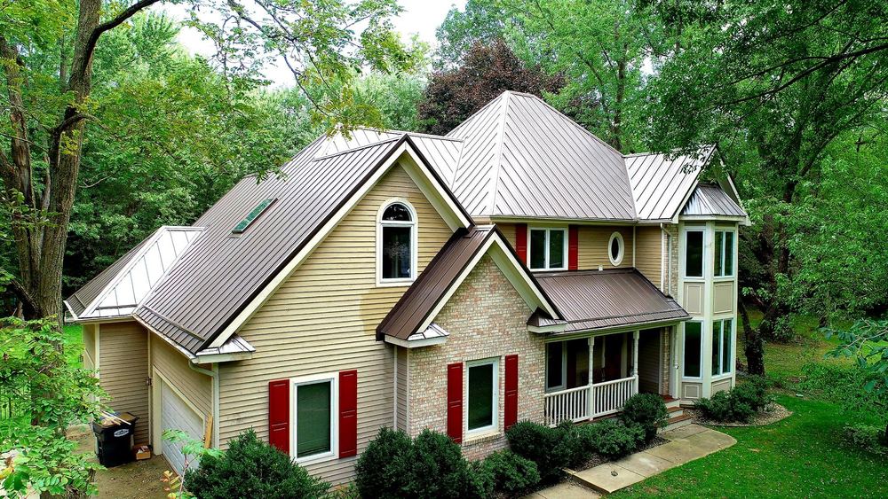 Steel Master Roofing install: Concealed Fastener - burnished slate