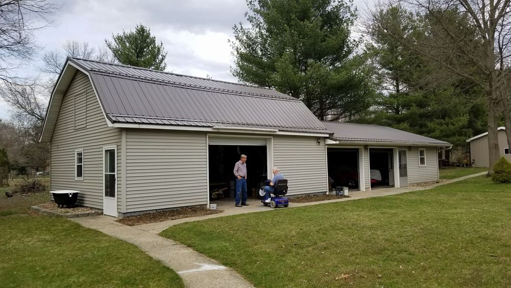 Steel Master Roofing install: Install Progress - burnished slate