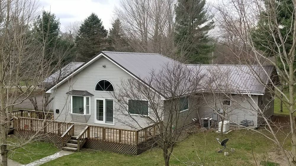 Steel Master Roofing install: Install Progress - burnished slate