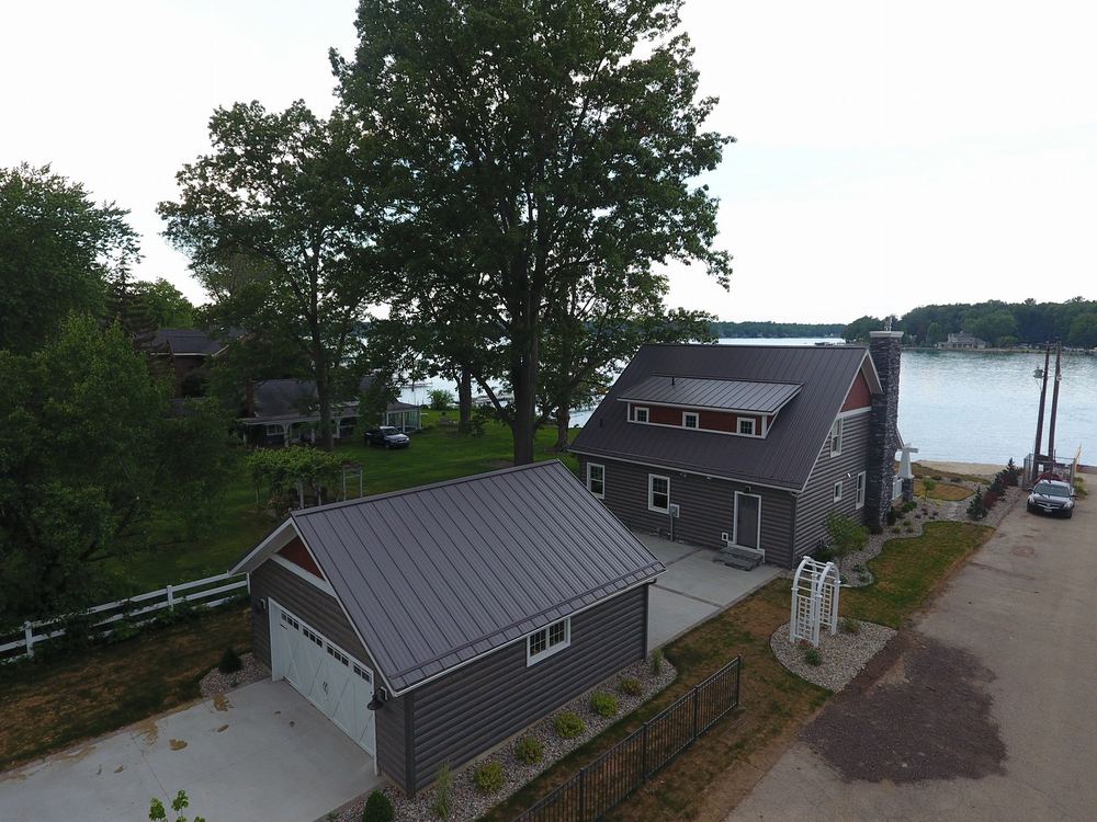 Steel Master Roofing install: Install Progress - forest green