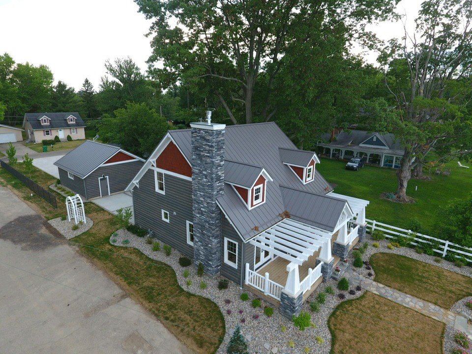 Steel Master Roofing install: Install Progress - forest green