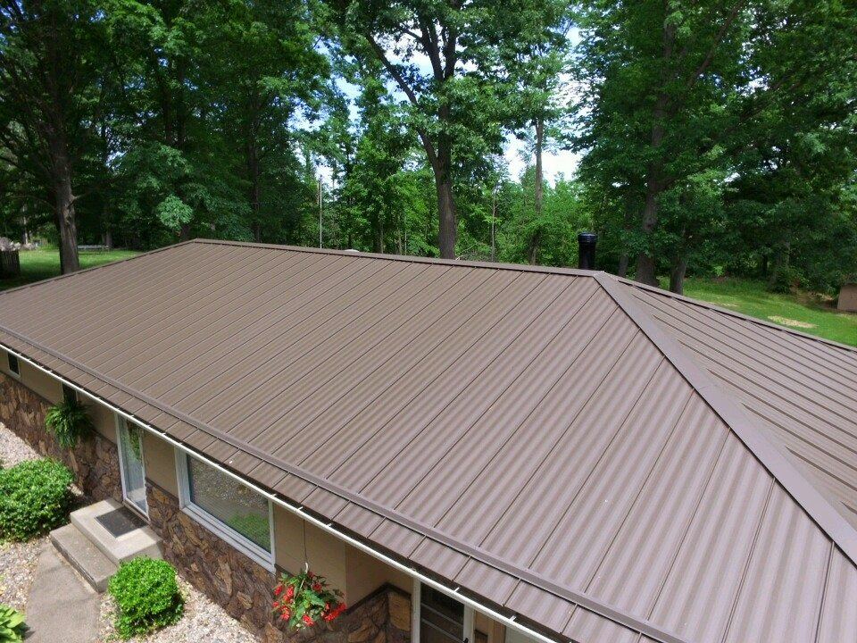 Steel Master Roofing install: Install Progress - burnished slate