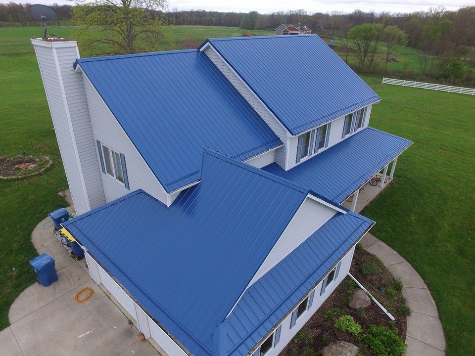 Steel Master Roofing install: Install Progress - hawaiian blue