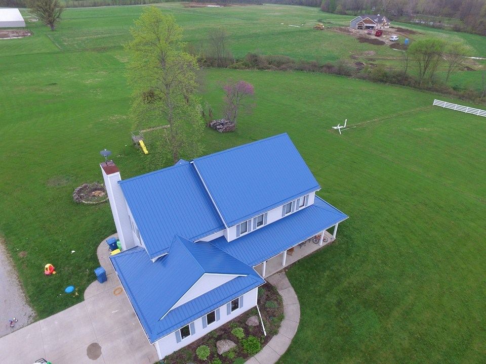 Steel Master Roofing install: Install Progress - hawaiian blue