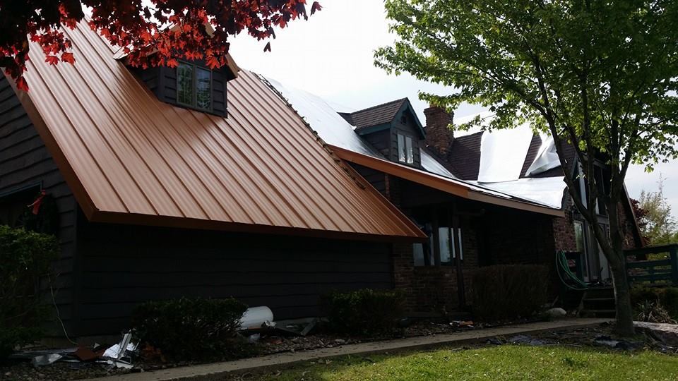 Steel Master Roofing install: la-porte - burnished slate