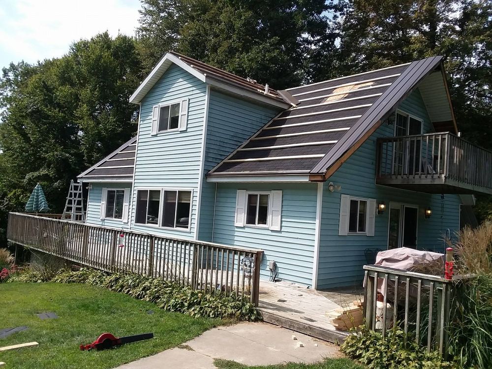 Steel Master Roofing install: cassopolis - burnished slate