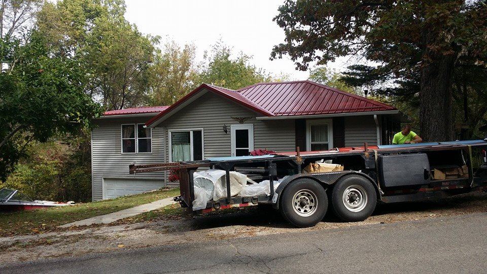 Steel Master Roofing install: union - regal red