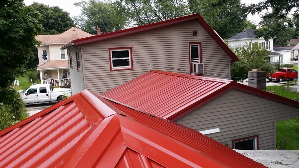 Steel Master Roofing install: bremen - regal red